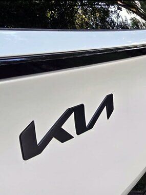 2023 2024 Kia Sportage Rear Letters Plastic Overlay in Matte Black